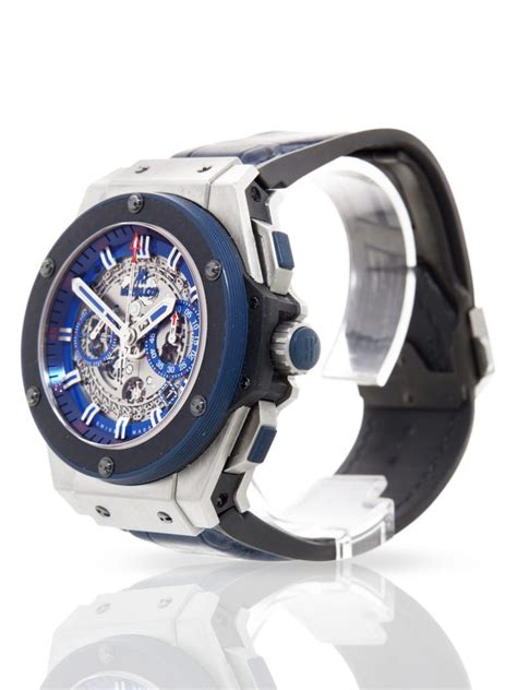 hublot king power special one blue carbon watch